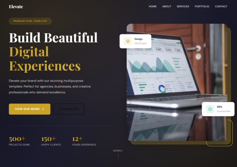 Elevate - Premium Multipurpose Business & Agency HTML Template-pibala.com